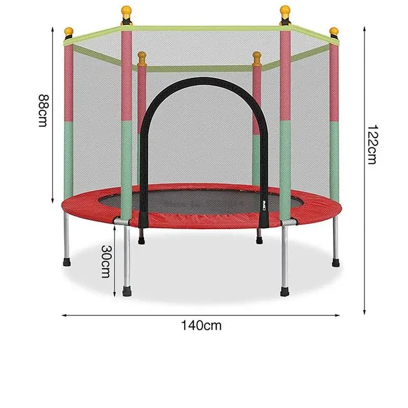 

High Quality Trampoline for Children Exercise Trampoline with Protective Net Equipped Indoor Sports Entertainment Support 100 KG