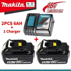 18V 100% Original Makita 6.0Ah Rechargeable Battery  For Makita BL1830 BL1830B BL1840 BL1840B BL1850 BL1850B Power Tools Battery