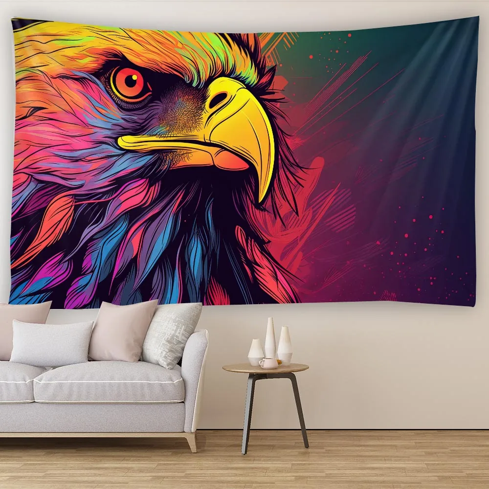 

Colorful Bird Tapestry Multi Pattern Home Wall Hanging Cloth Soft Background Wall Decoration Holiday Aesthetic Multi Size
