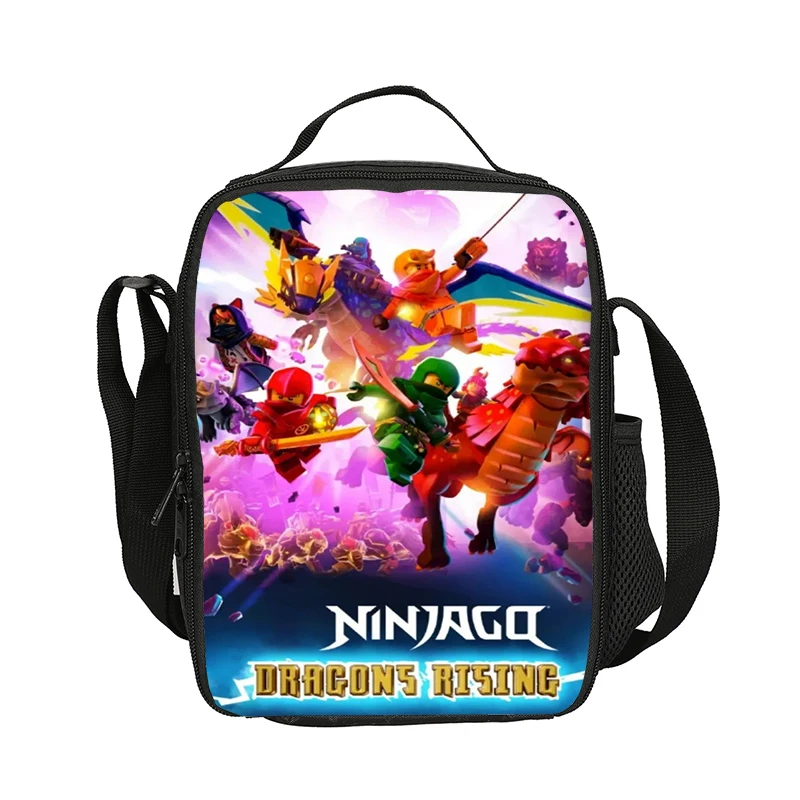 Kid Boy Girl Insulated Lunch Tote Bag,L-Lego Waterproof Lunch Box for School,Picnic,Travel