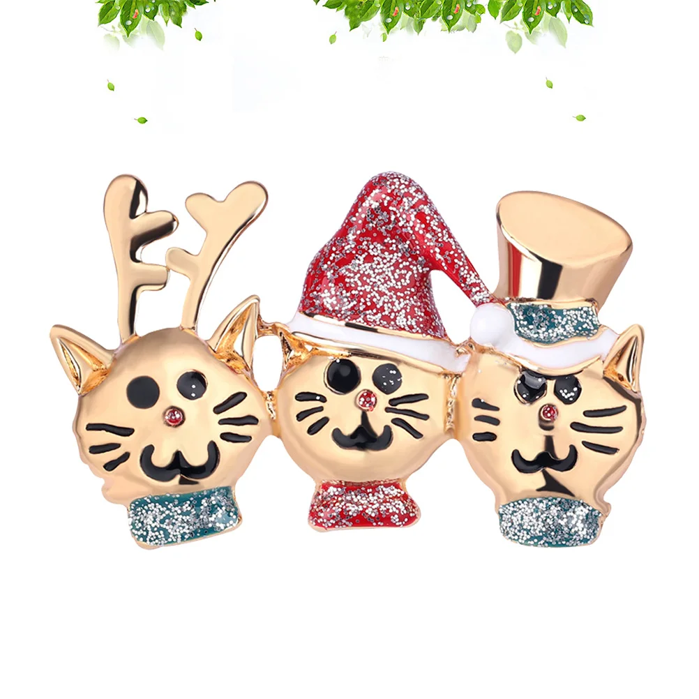 

Christmas Enamel Brooch Cartoon Charm Pin Lapel Badge for Party Bag Stuffers Fashion Accessory