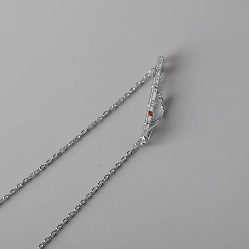 Anime Weiwuxian Flute Pendant Slivery Unique Design Necklace Adorable Pretty Fashion Jewelry Luxury Resizable Accessories Gifts