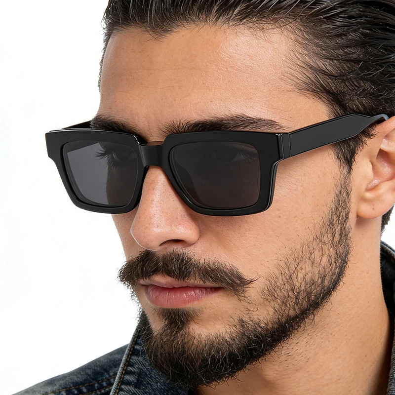 2 In 1 Men Polarized Optical Magnetic Sunglasses Clip On Magnet Prescription Reading Glasses Frame -0.5 TO -6.0