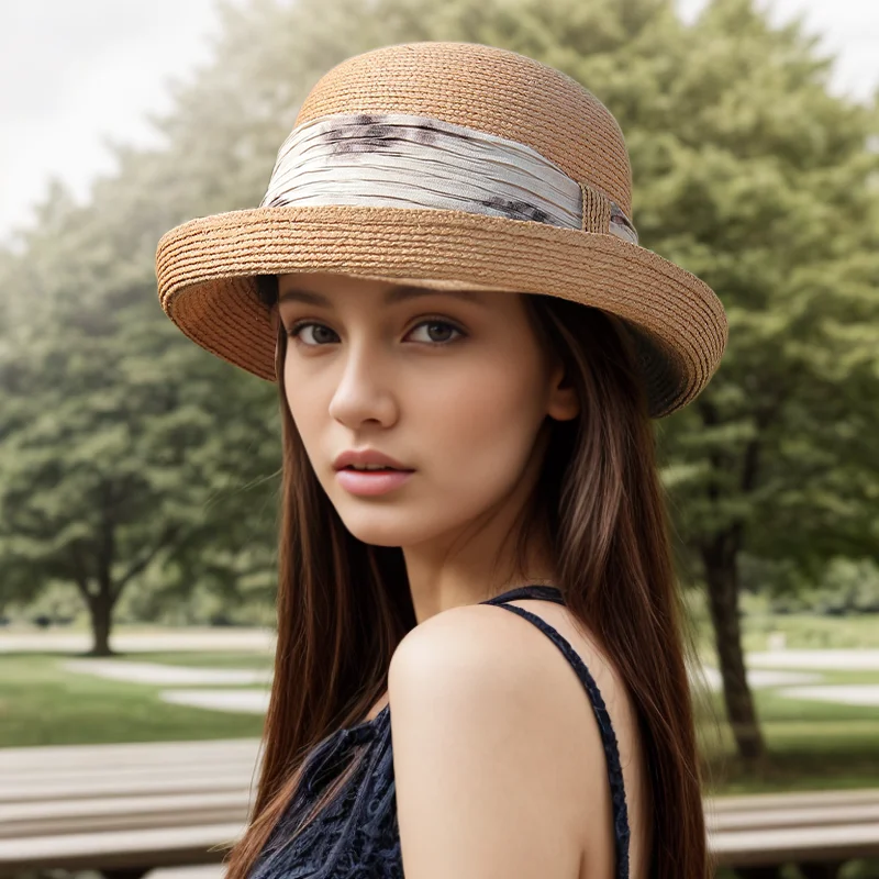 Lafite grass hat, straw woven sun hat, women's UV protection sun hat, beach outing sun hat, women's summer hat