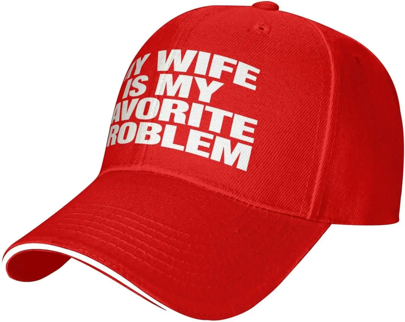 My Wife is My Favorite Problem Husband Sandwich Sun Hats Breathable Comfortable Suitable For Daily Use, Sports