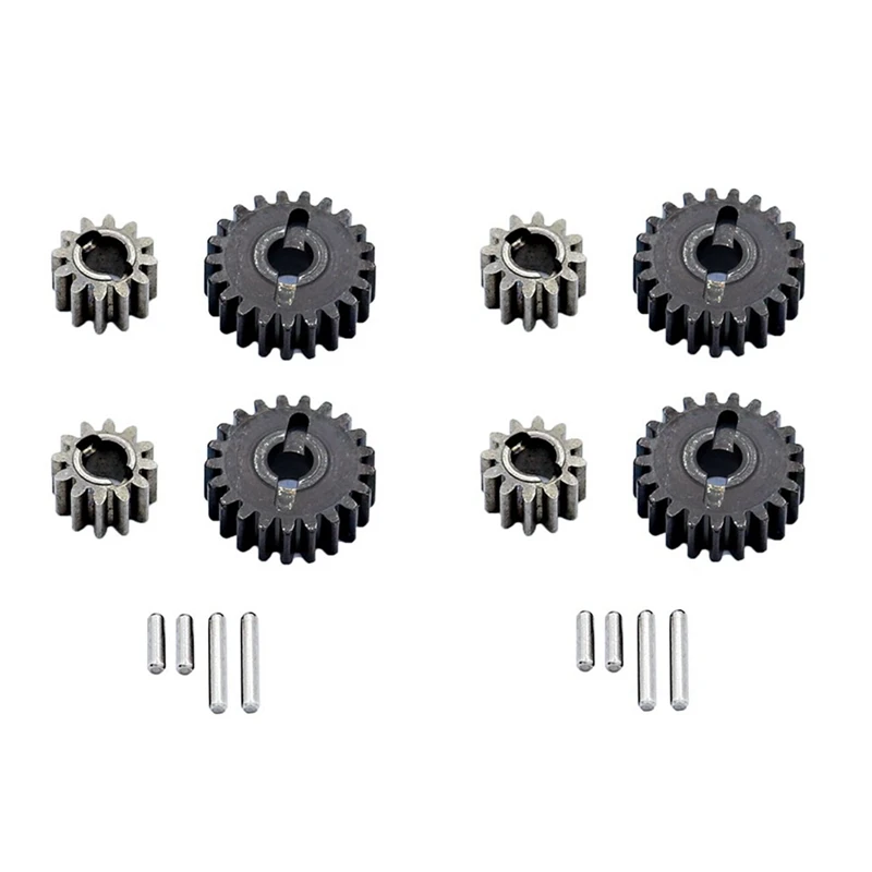 For FMS FCX24 4 Set Metal Portal Axle Portal Gear Set 21T 12T 1/24 RC Crawler Car Accessories