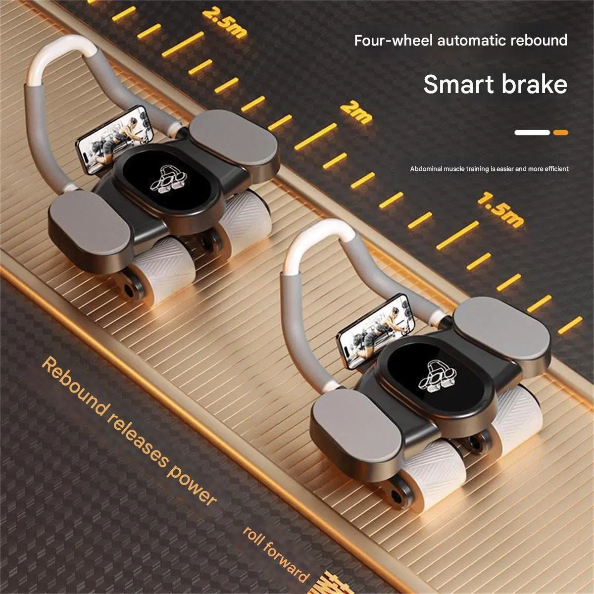 عجلة البطن الجديدة التي تحمل الوزن، الارتداد التلقائي للرجال والنساء، عجلة البطن، معدات اللياقة البدنية، قطعة أثرية رياضية منزلية abdo