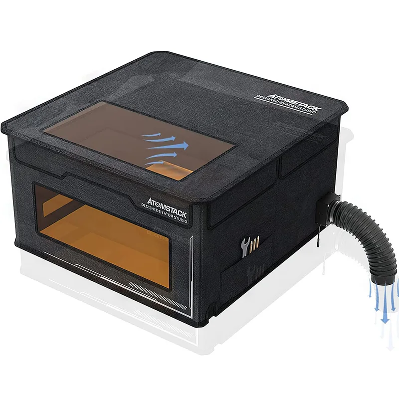 

Эффективно изолирующий запах смога, шумоподавление MAKER FB2, лазерный корпус 760x740x420 мм, складная защитная крышка