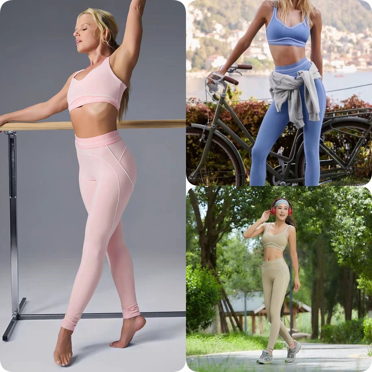 

@LO Yoga Gym Set Леггинсы Спортивный бюстгальтер из двух предметов Одежда для фитнеса Женский высокоэластичный спортивный костюм для бега Активная одежда Теннис