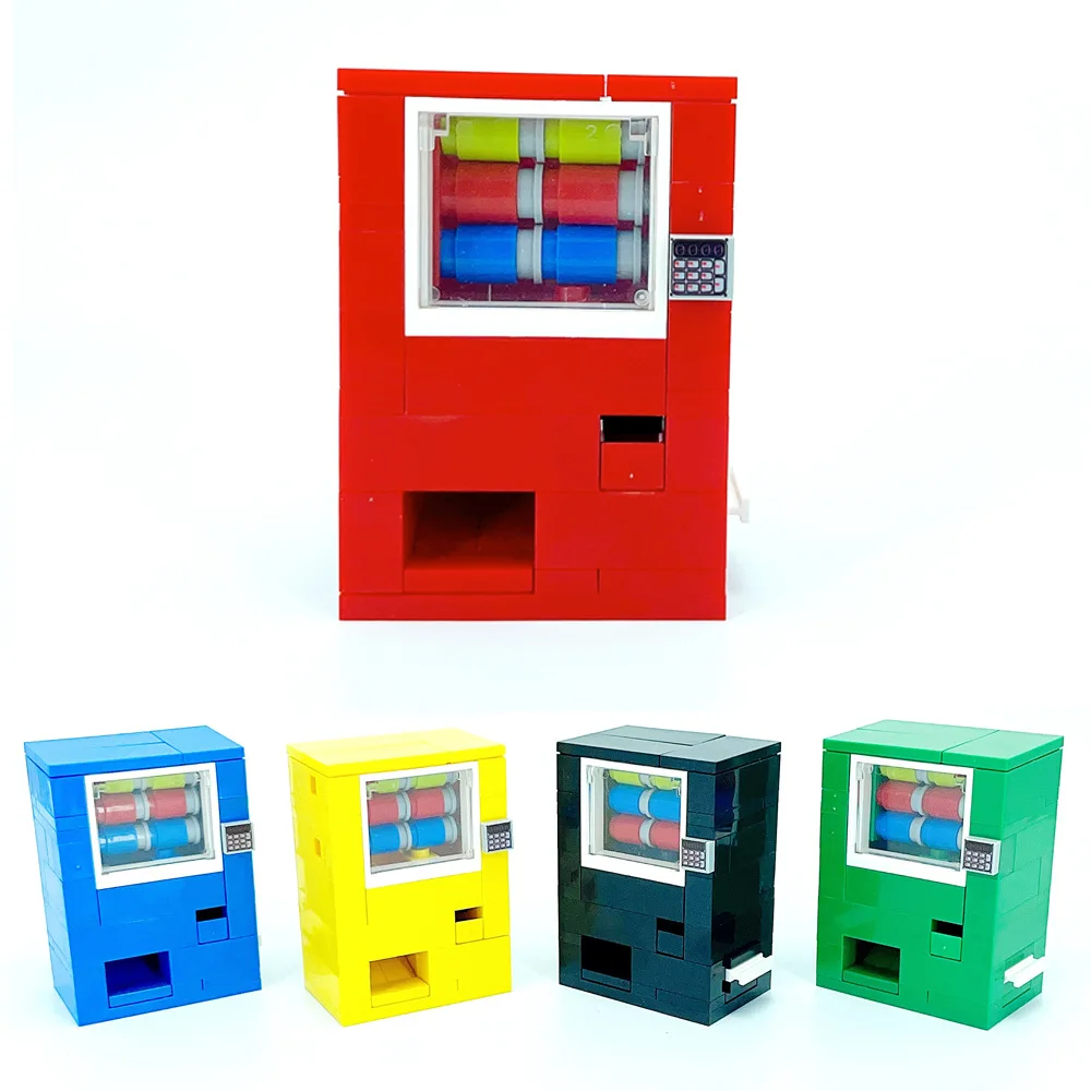 Compatible With LEGO Creative MOC Small Granular Building Block Beverage Machine, Coin Vending Machine Accessories, Toys