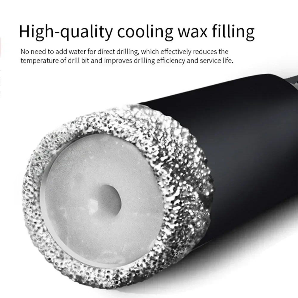 STONEGO 브레이징 다이아몬드 비트 드라이 드릴, 타일, 대리석, 화강암용, 왁스로 냉각, 1PC