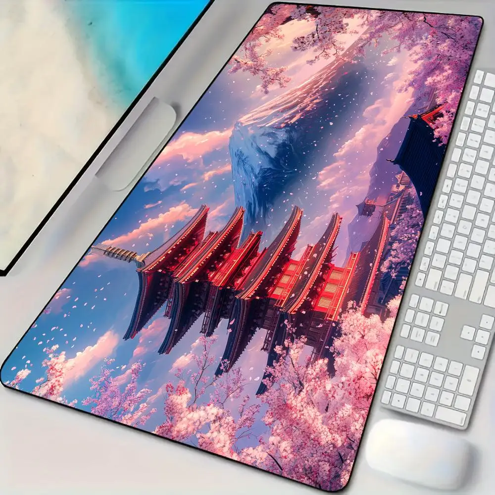 Japanese cherry blossoms Mouse Pad Desk Mat Large Computer Office Carpet XXL Mousepad Gamer Gaming PC Accessories Keyboard Rug