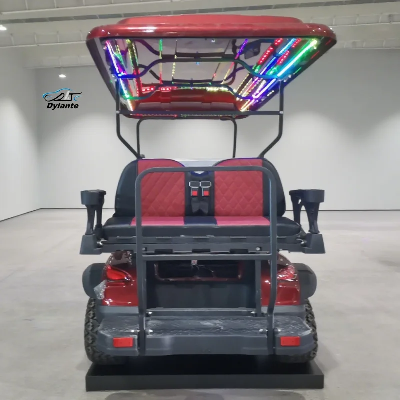 

High End Popular Supplier China Golf Cart With Speaker System With Caddy 4 Seater Luxury Solar Powered Off Road Golf Cart
