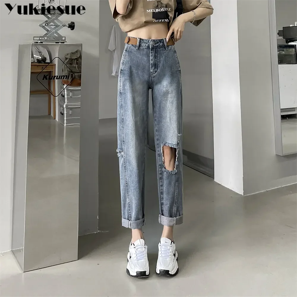 

Loose Thin Jeans Denim Pants 2023 Vintage Female Trousers streetwear High waist Wide leg pants Jeans For Women's Personalized