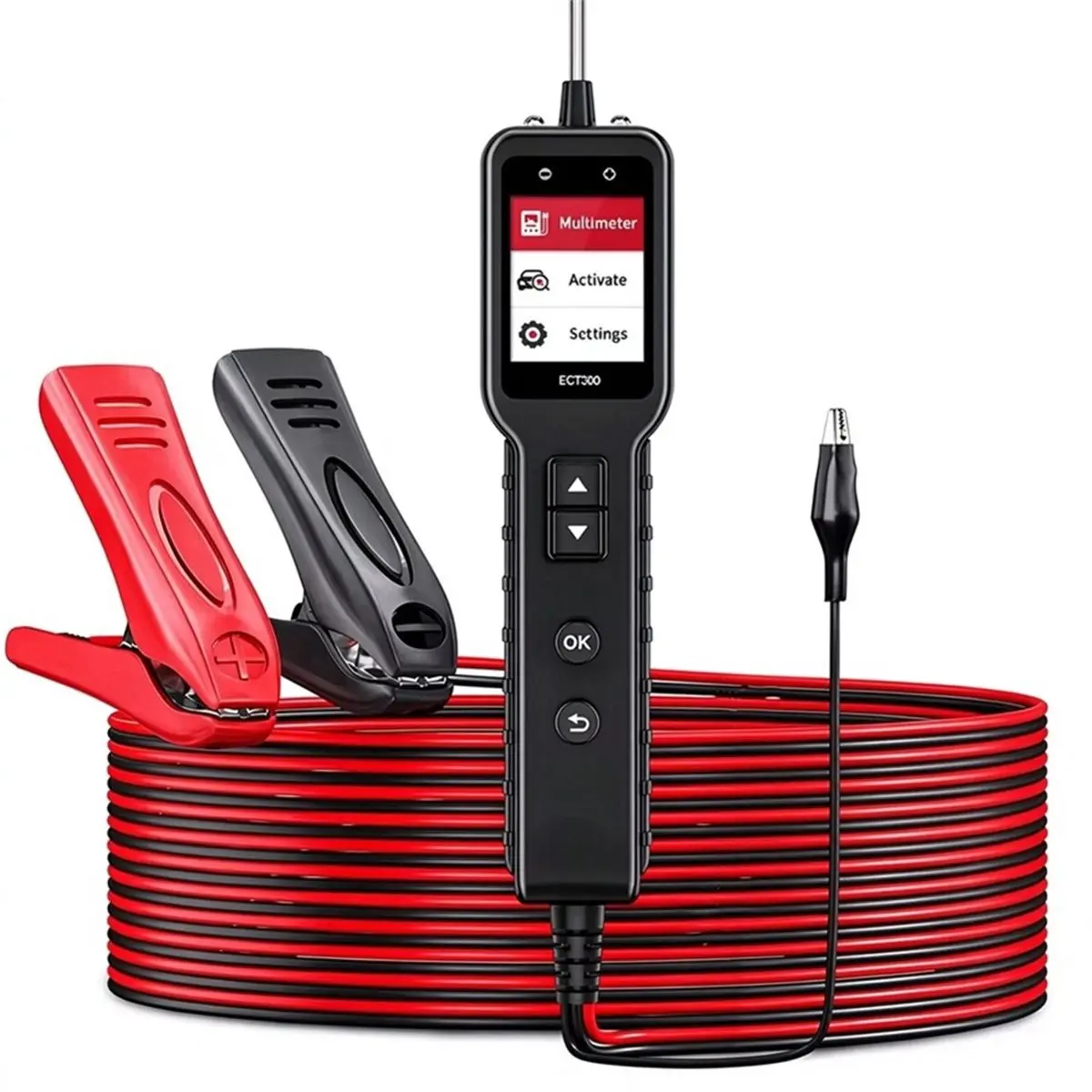 ECT300 Auto Electric Circuit Tester 0V-80V Resistance Test Component Oscilloscope Probe Kit LED Display Multimeter