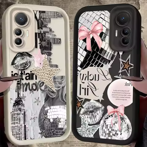 Retro Y2K Style Pattern Case For Xiaomi 13T Poco X7 X6 NFC F7 F6 F5 F3 M7 M6 Pro 4G 5G Mi 12 11 Lite NE 5G 12T 11T 14T Pro Cover
