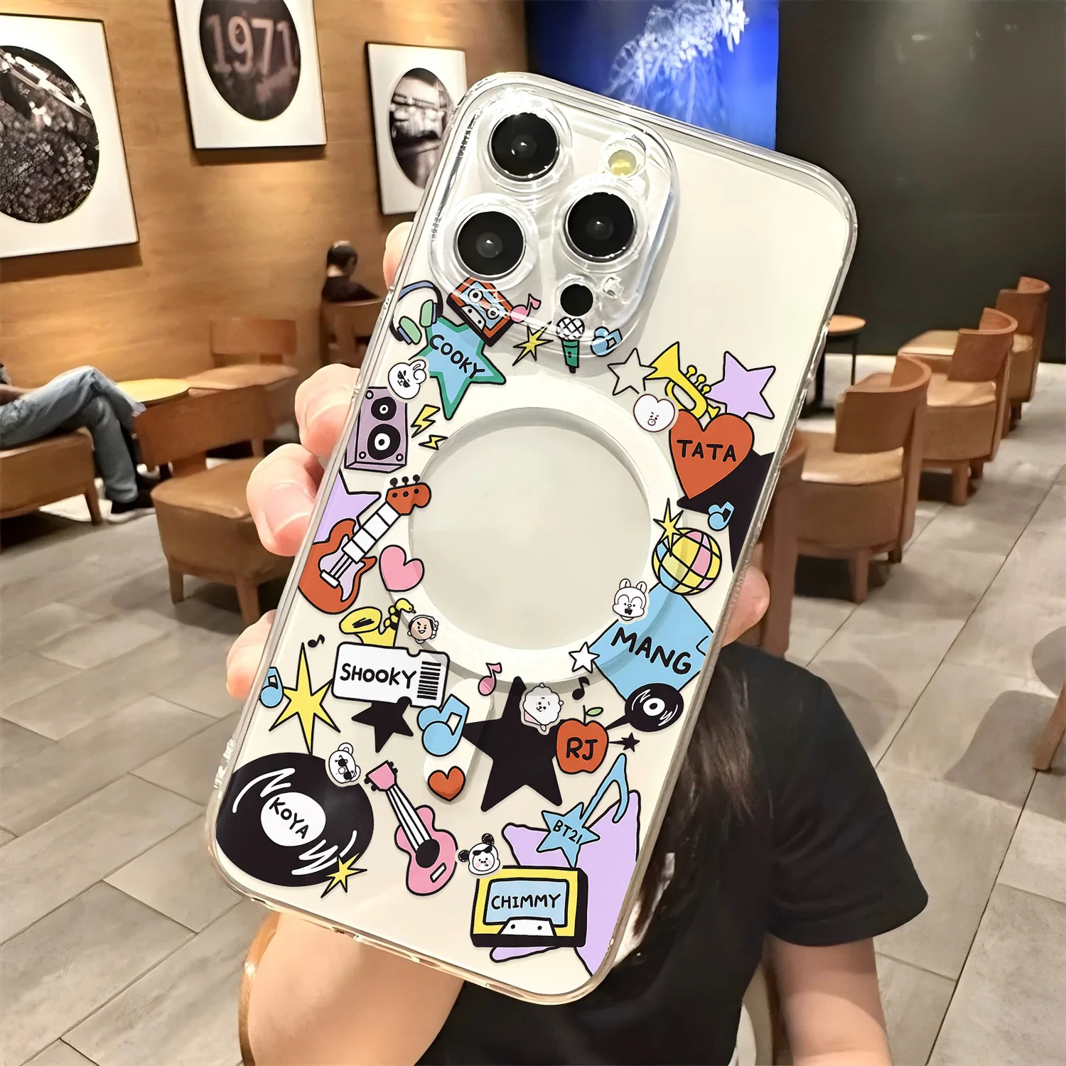 Cute B-BT21 Cartoon Hot New Magnetic Phone Case For IPhone 18 17 16 15 14 13 12 11 8 7 Air Plus Pro Max XR Soft Clear Tpu Cover - view 3