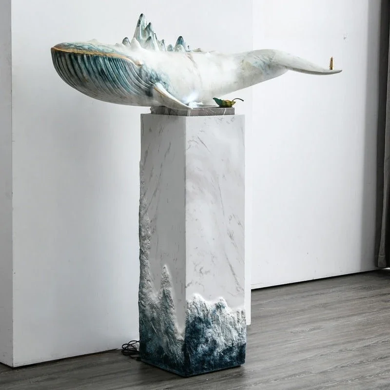 Light luxury flowing water ornament circulating water humidification fountain hotel household high-end art