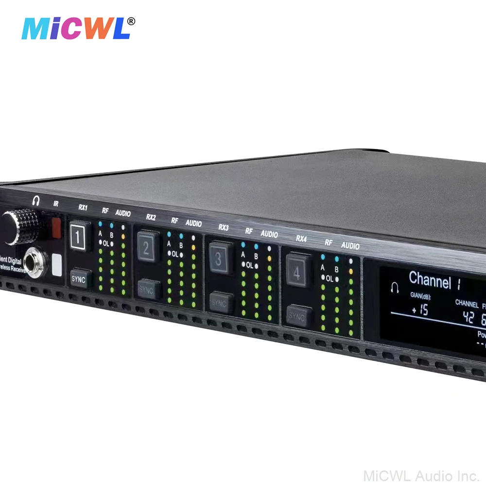 Axiet-micrófono inalámbrico Digital para DJ, sistema Vocal supercardioide 4 K9, 4 canales, KSM9, AD4Q