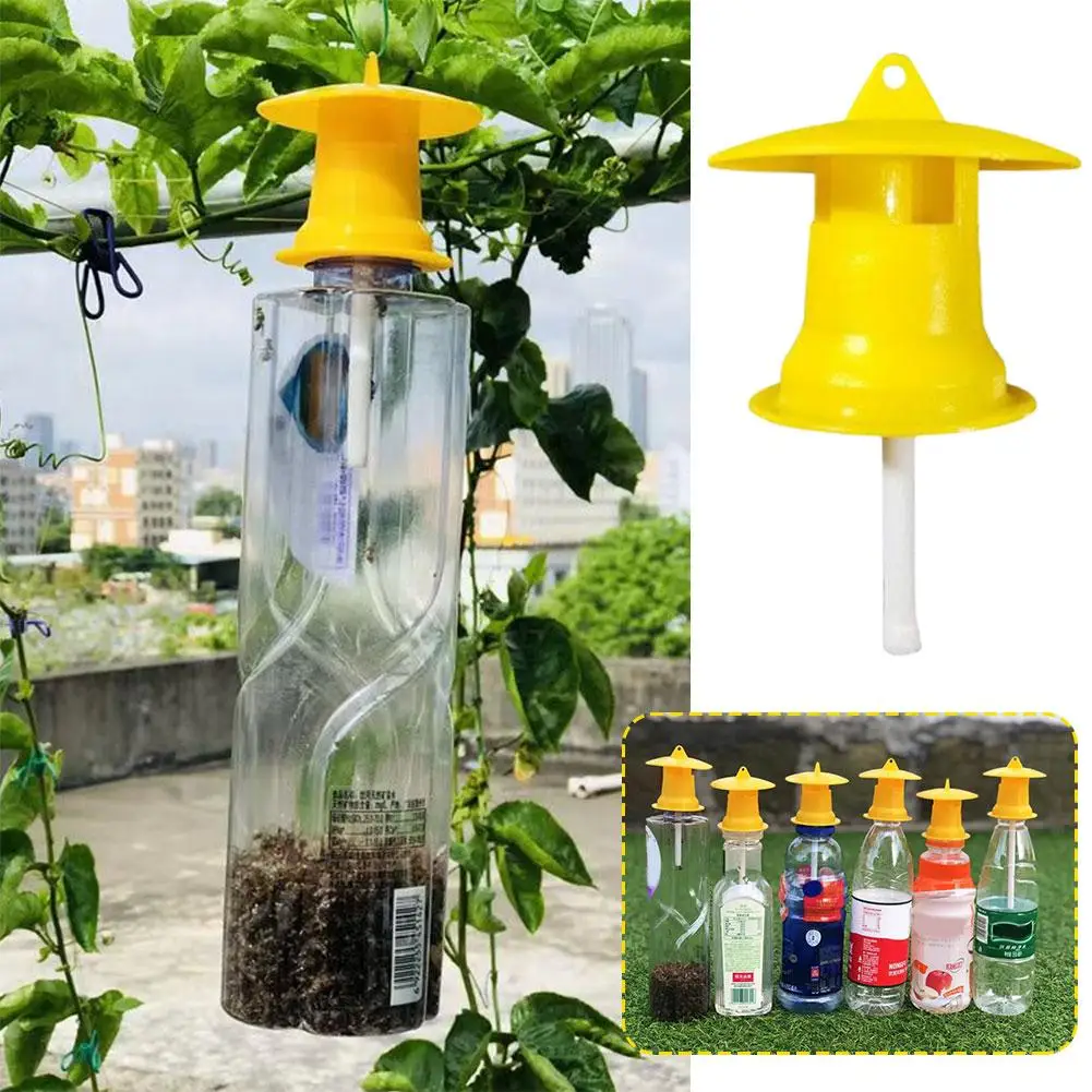 Plástico amarelo Drosophila Trap, Fruit Fly Killer, Catcher Pest Insect Control, Home Farm Orchard, Atacado I4D0, 1pc