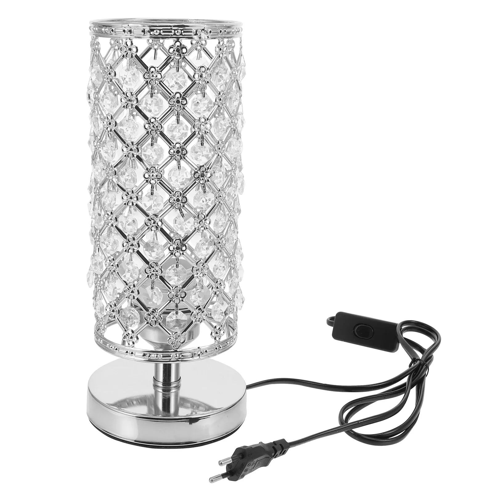 1Pcs Exquisite Crystal Table Lamp Decorative Living Room Desktop Light Unique Indoor Use Household Light Crystal Table Lamp