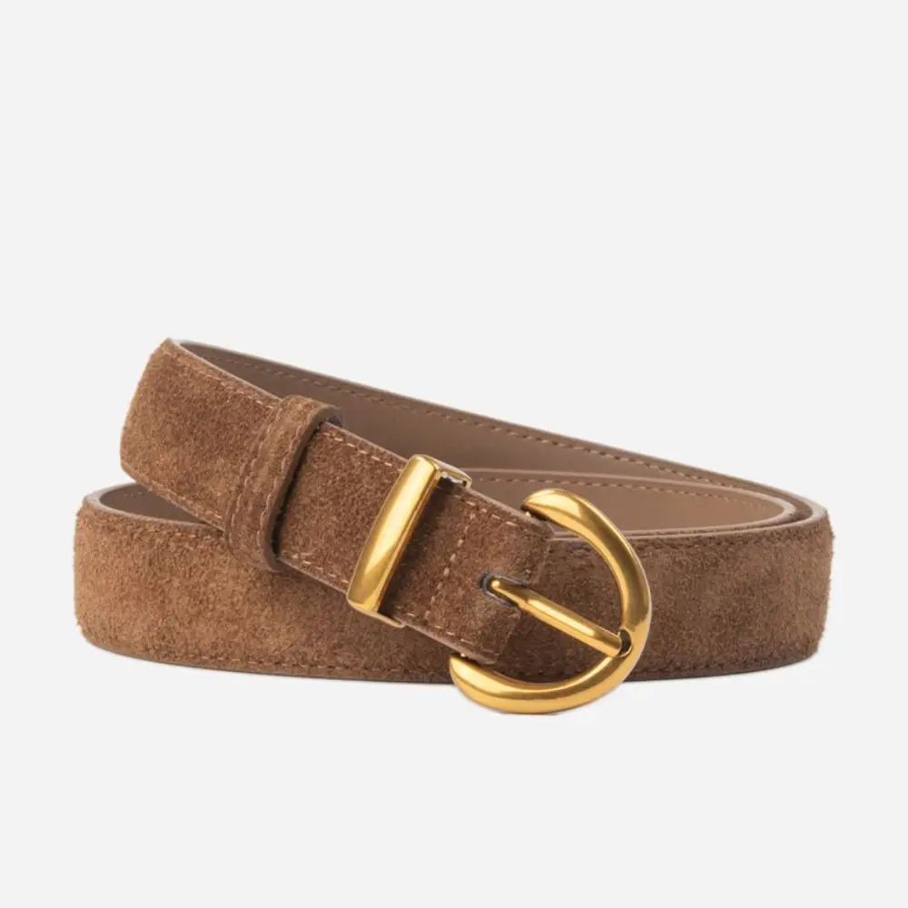 

Fashion Luxury Design Suede Leather Belt Casual Trendy Pin Buckle Waistband Versatile Business Waist Strap