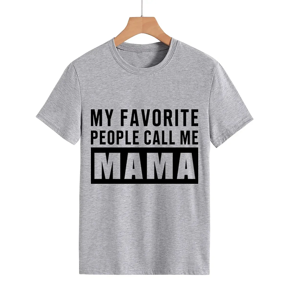 MY FAVORITE PEOPLE Call Me Mama Print Women T Shirt Short Sleeve O Neck Loose Casual Tee Tops