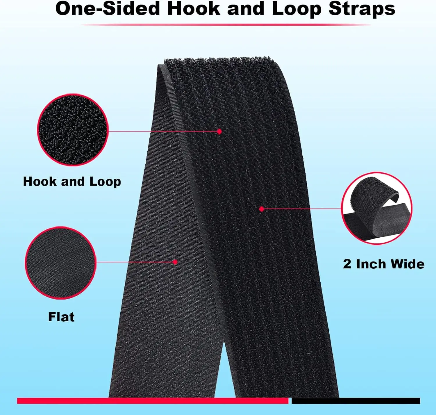 Hook & Loop Self-Adhesive Tape 5m, Reusable Velcro Strips for Desk Cable Management, Wire Organizer Computer Home Office