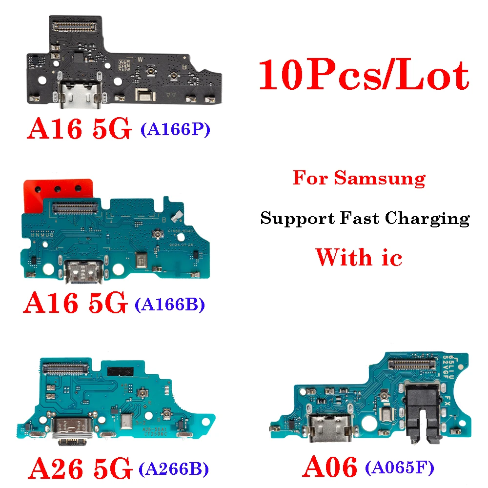 

Pop 10 шт./лот протестированный док-разъем USB-порт для зарядки для Samsung A06 A07 A16 A17 A26 A56 4G 5G A065F A266B A166P A16