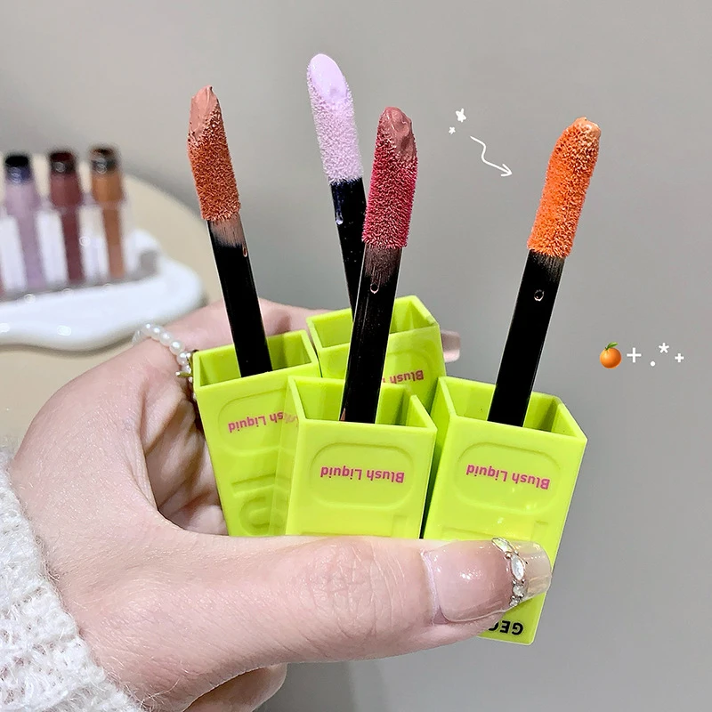 Shimmer Liquid Blush Wodoodporny, odporny na pot rozjaśniający policzek Rouge Nude Color Highlight Contouring Shimmer Blush Płynny makijaż twarzy