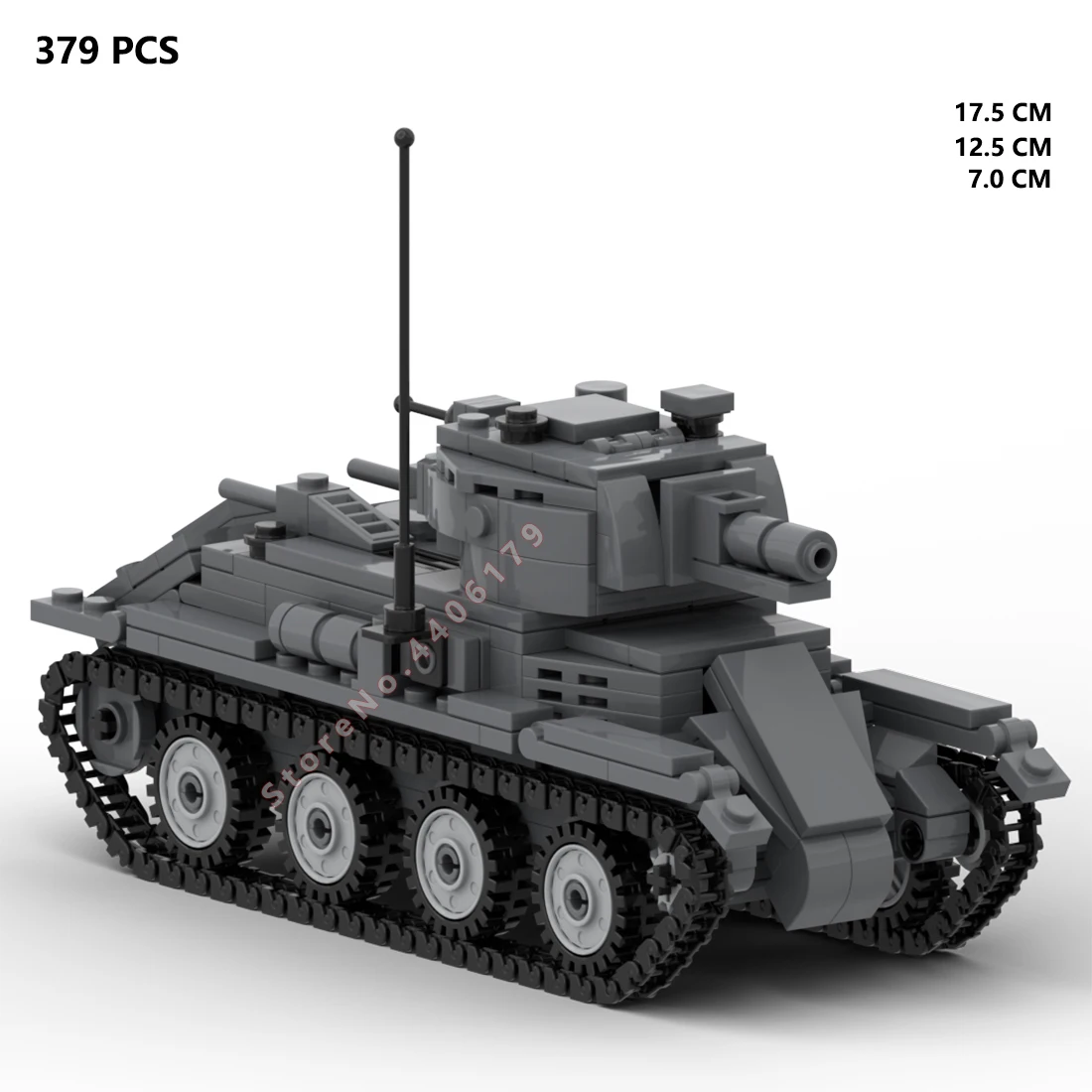 

hot WWII military war Soviet Army BT-7 Light Cavalry Tank vehicles MOC bricks technices weapons building blocks model toys gift