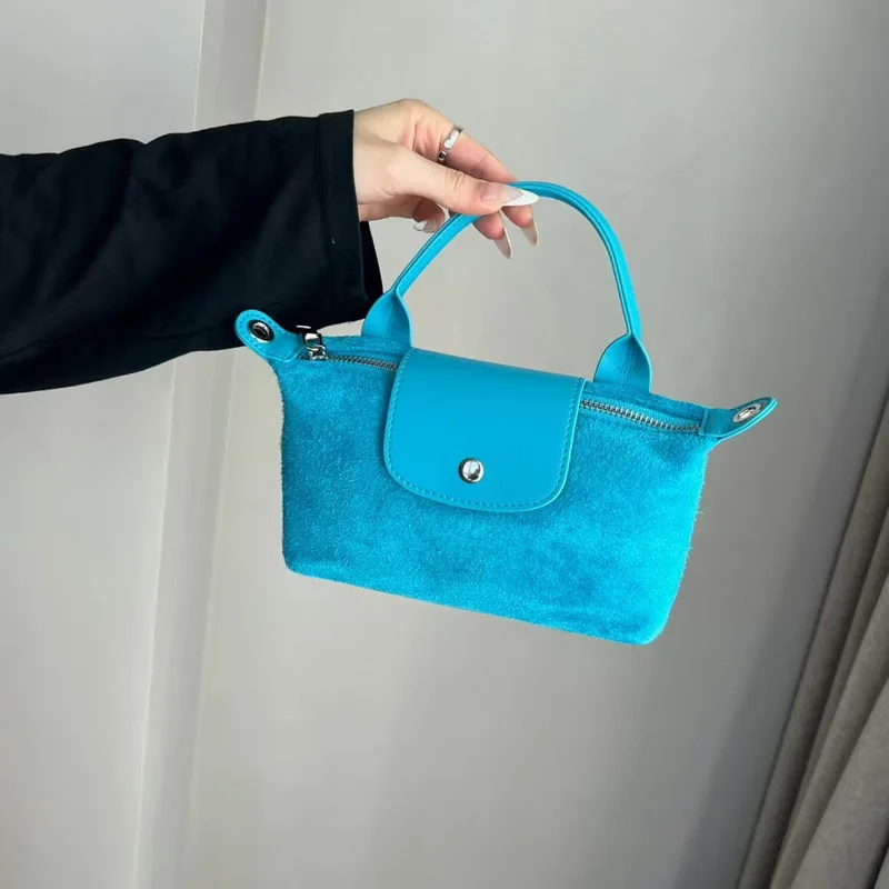 

2025 Winter New Leather Women's Bags Frosted Leather Mini Dumpling Bags Commuter Versatile Retro Fashion Women's Bag Convenient