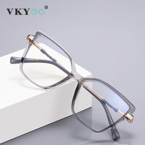 Imagen 1 del producto VICKY, diseño Simple, gafas antiluz azul con montura grande a la moda, gafas de lectura para mujer, prescripción personalizable PFD2208