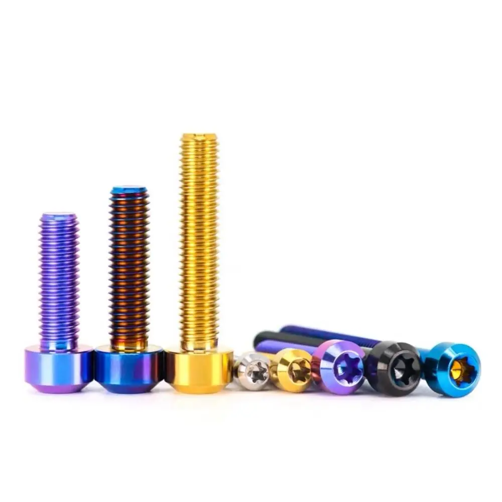 Lightweight M6 Titanium Screw Torx Drive Six-Lobe Head Socket Cap Screw Titanium Torx Bolt Motorcycle Upgrade