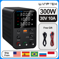 Wanptek DC Lab Power Supply WPS3010H Adjustable Switching Power Supply 30V 10A USB Fast Charging Dual Input Voltage 220V 110V