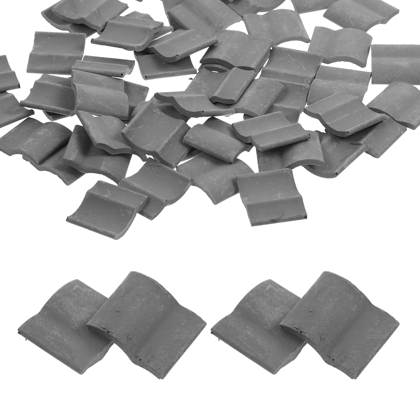 50 stuks kleine dakpanmodellen realistische miniatuur dakpannen DIY zandtafel landschapsarchitectuur architectuur scène decor
