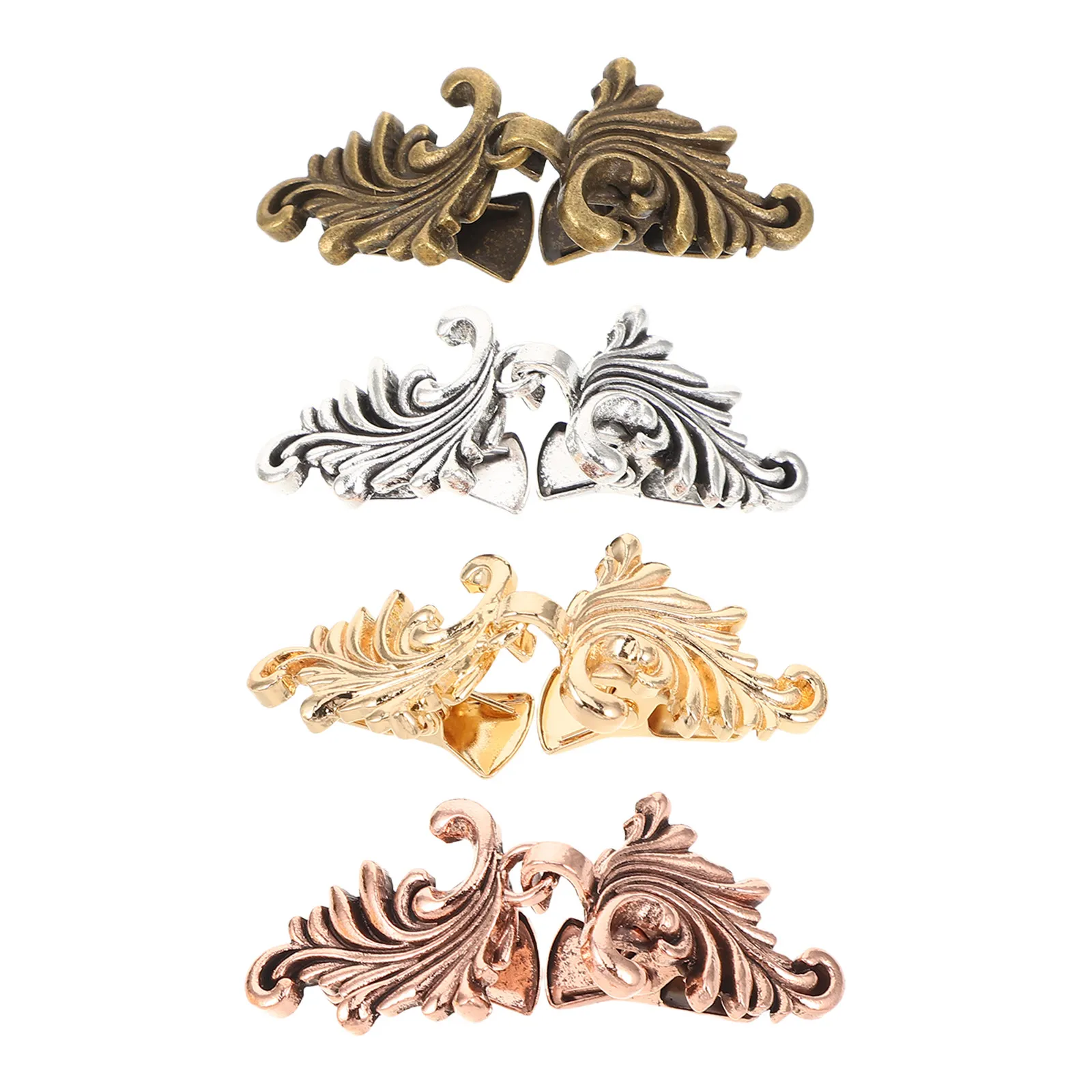 4Pairs Vintage Cardigan Collar Clips Retro Sweater Shawl Clips for Women Secure Sweater Closure Open Sweaters Scarves