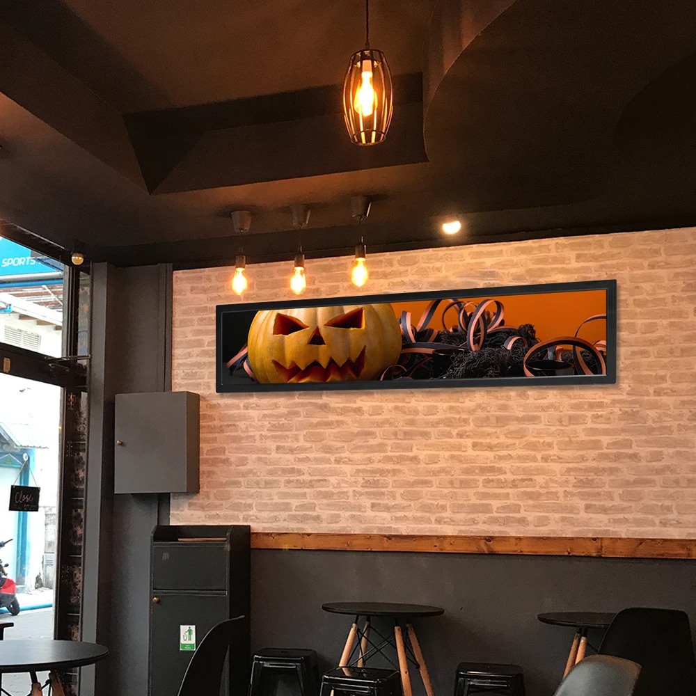 

Length 37 Inch Shelf Stretched Bar Type Lcd Advertising Display Bar Screen