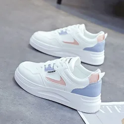 Yeni kadın platformu yüksek üst Sneakers rahat vulkanize kadın sonbahar kış için spor ayakkabılar moda beyaz ayakkabı daireler ayakkabı