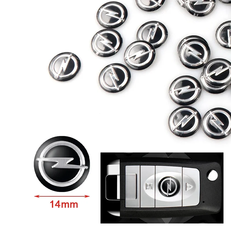 14mm Aluminum Car Remote Key Sticker Emblem Auto Accessories For Opel Astra J Insignia Astra G Corsa Zafira B Mokka Vivaro