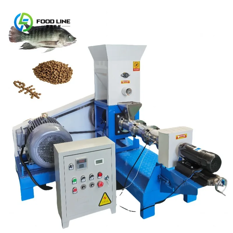 Customized Fish Food Manufacturing Machine Floating Fish Feed Mill Pellet Extruder Making Machine for Sale