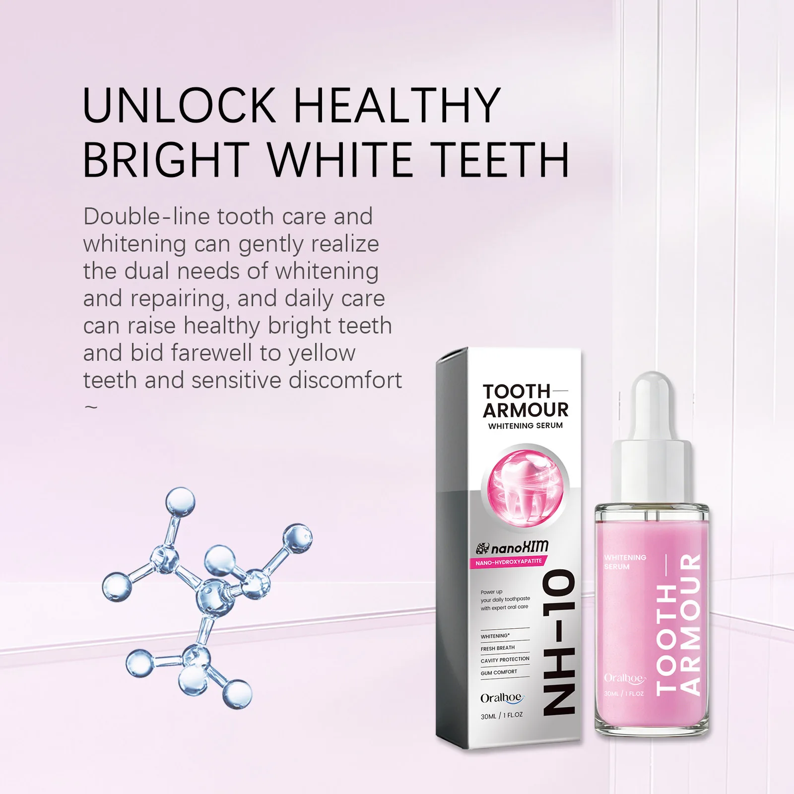 7 Days Fast White Teeth Whitening Gel Liquid Deep Clean Plaque Stains Bleaching System Fresh Breath Oral Care for Men Women