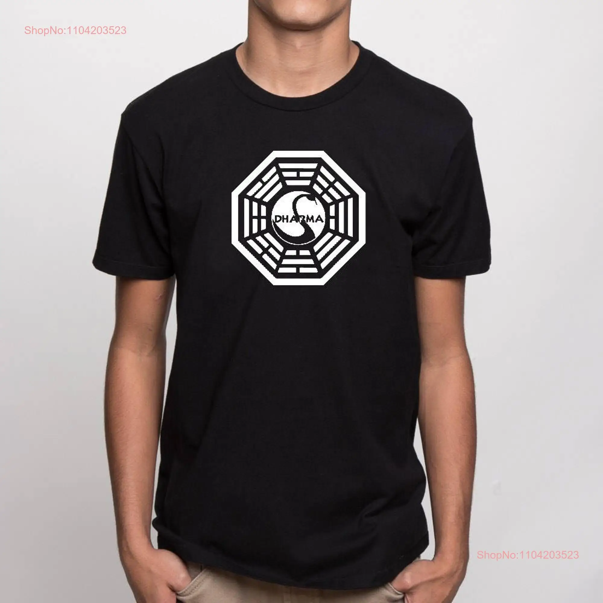 Dharma initiative logo tee from lost cool original graphic design long or short sleeves