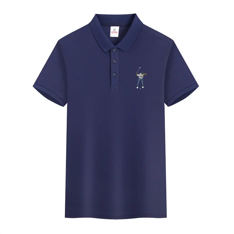 2025 Summer New Golf Polo Shirt Fashion Brand Men's and Women's Breathable Golf Short Sleeved Top Golf Shirt Golf Wear