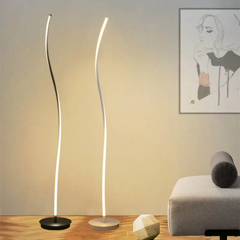 Nordic tall floor lamps Bedroom Bedside designer lamp minimalist decorations Corner LED Lamp Study livining room standing lamp