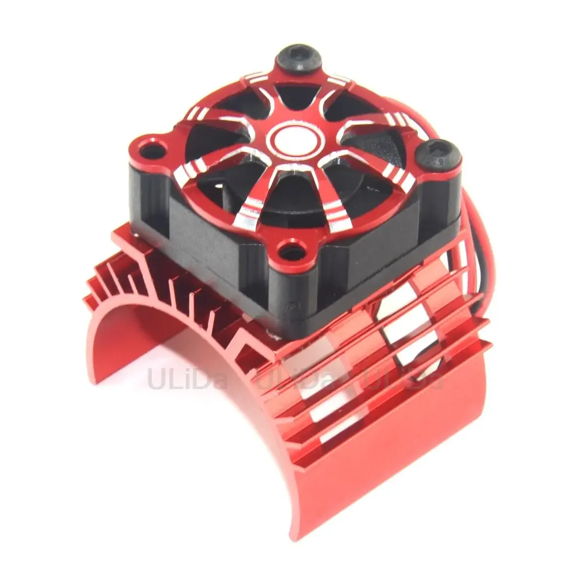 540 3650 3660 3670 Motor Aluminum Heat Sink Cover w/ Cooling Fan Heatsink Protective Shell For RC Car 1/10 HSP Himoto Redcat