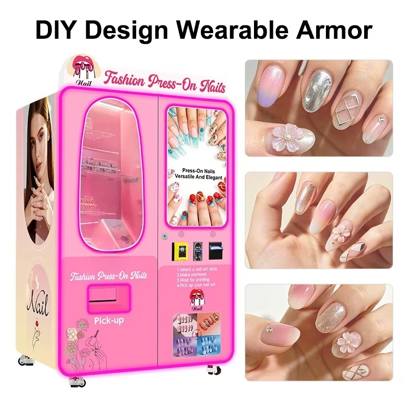 Factory DIY Nail Art Self‑Service Vending Machine Advanced Smart Nail Kiosk For Commercial Store Mall Use