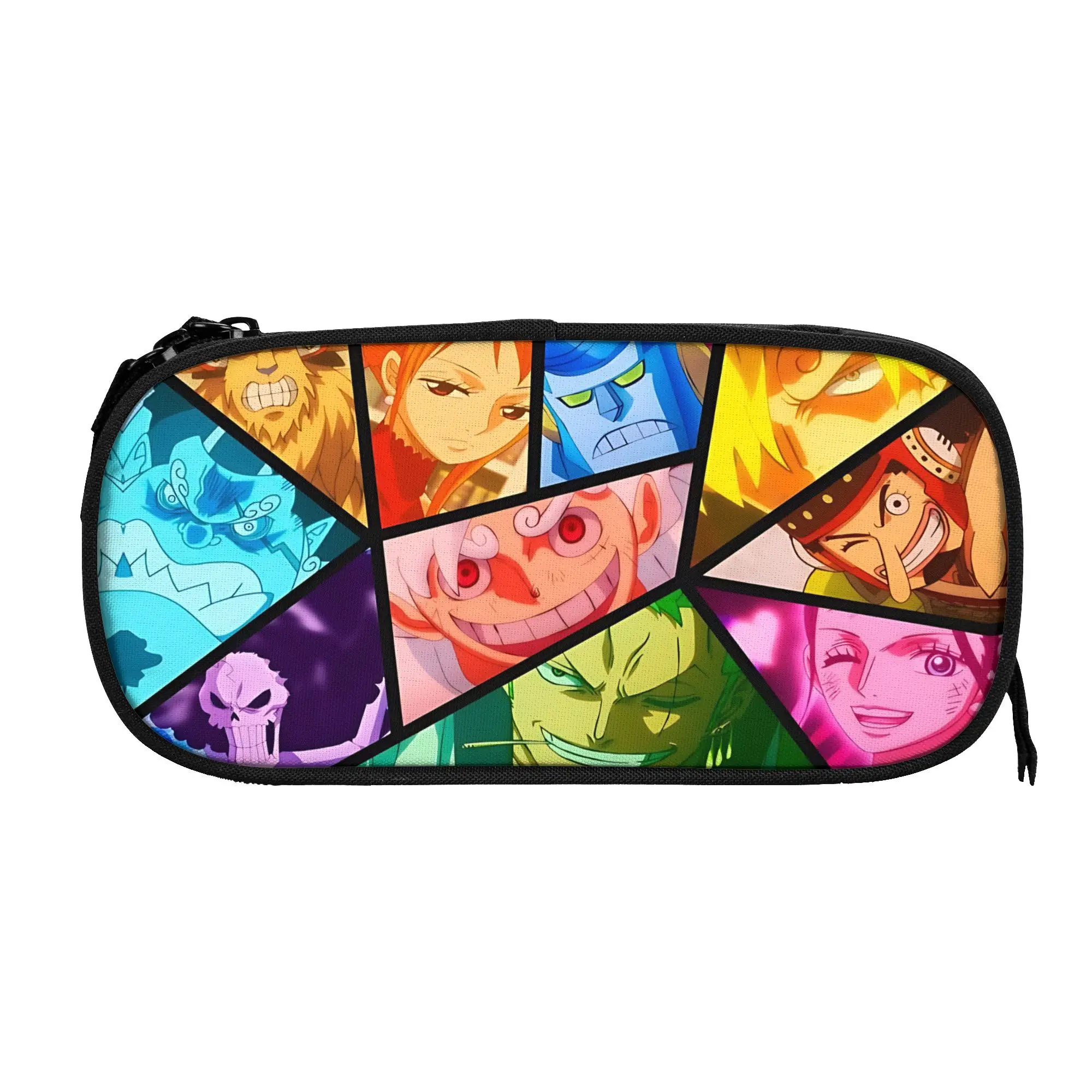 Custom Anime One piece Theme Large Capacity Bags for Child  School Pencil Bag for Boys Gilrs Kids