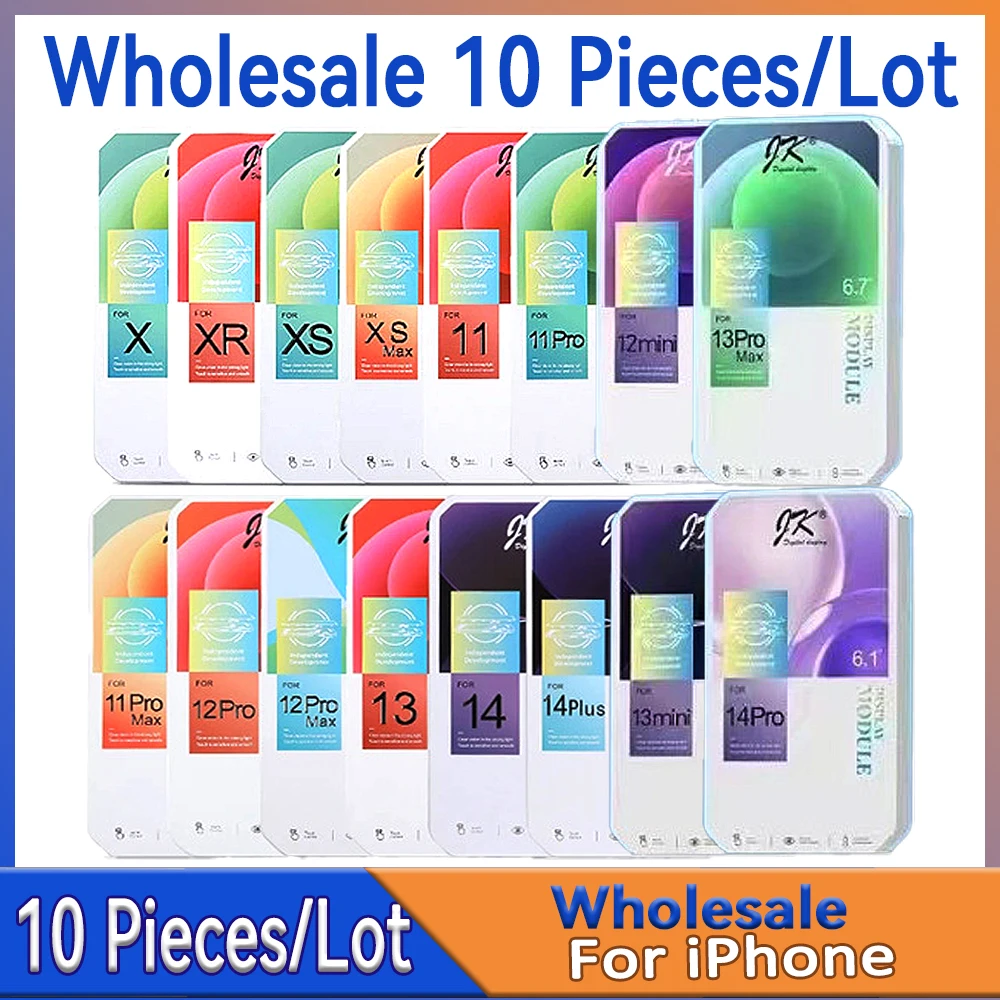 10 Pieces/Lot JK incell For iPhone 11 12 13 14 15 16  X XS XR Pro MAX Plus Mini Screen Lcd Display With Touch Assembly