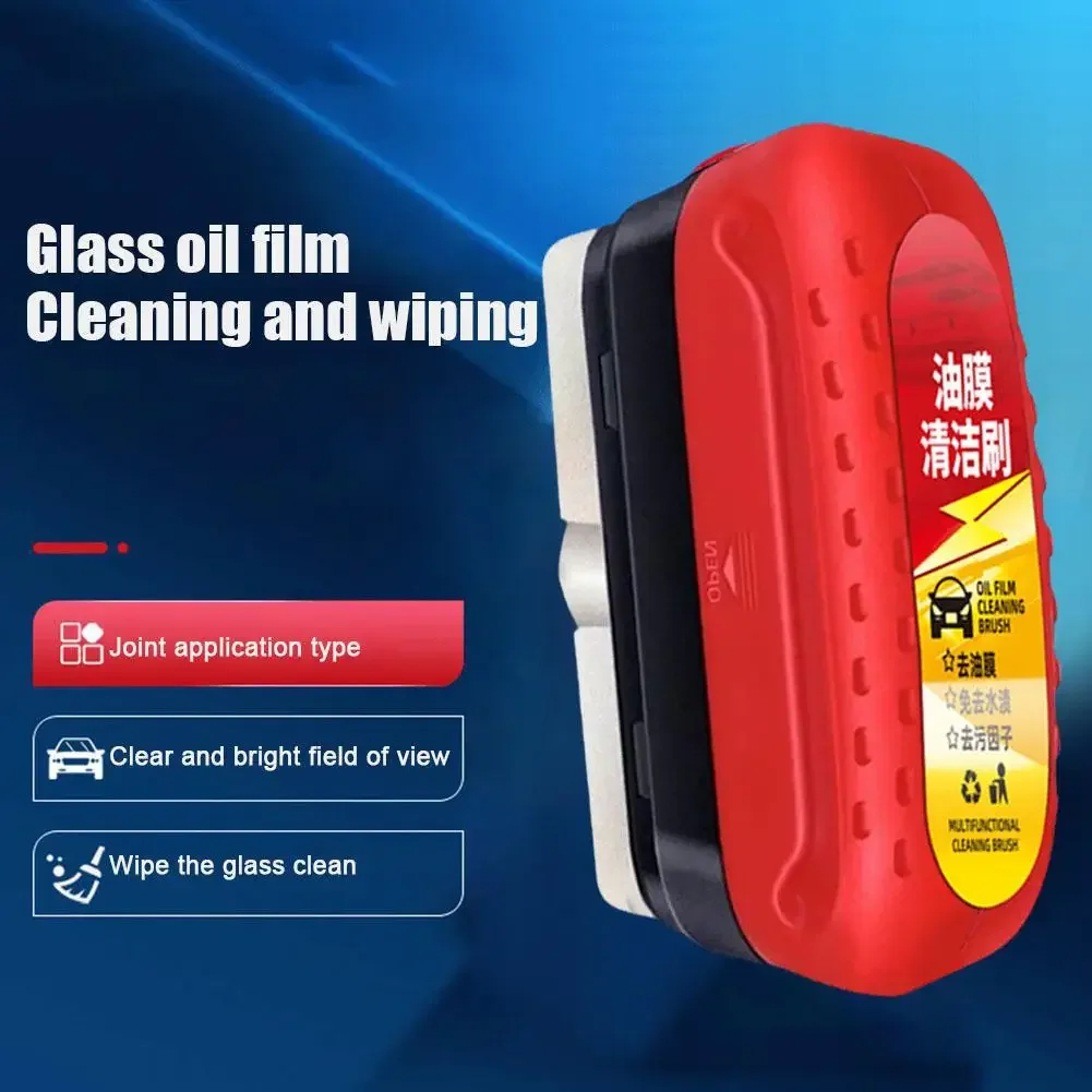 

Car Glass Cleaner Automotive Glass Sponge Cleaning Brush Windshield Oil Film Cleaner Glass Polishing Agent Car Maintenance